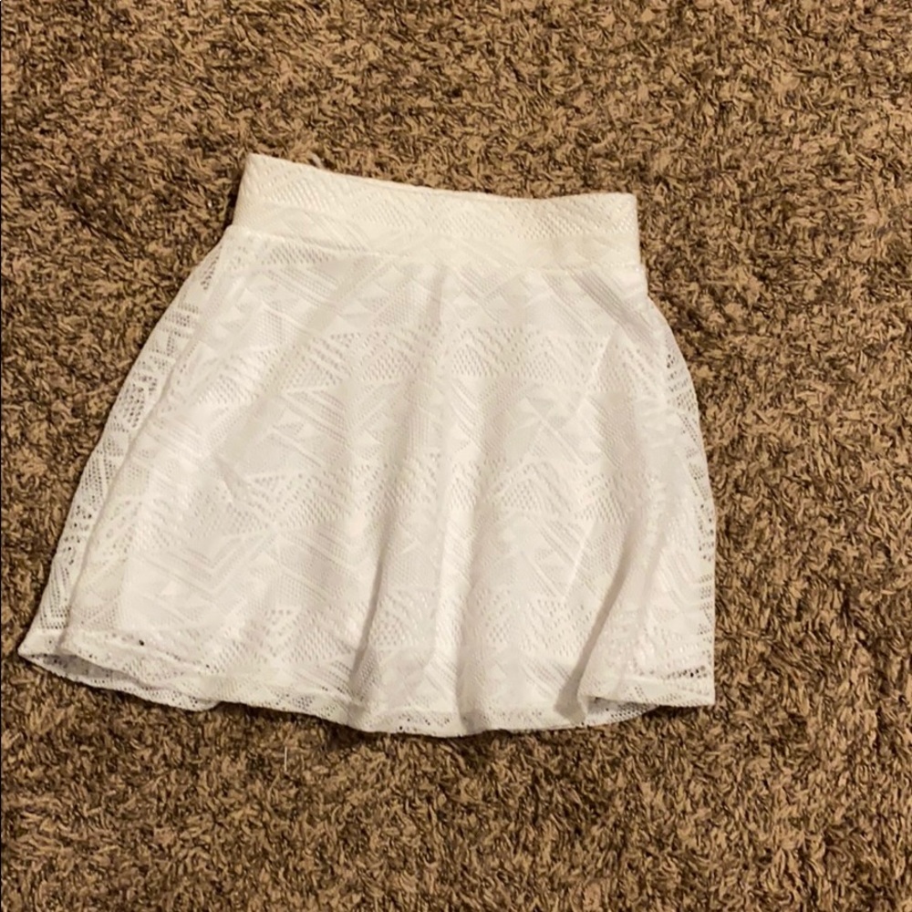 White lace skirt
